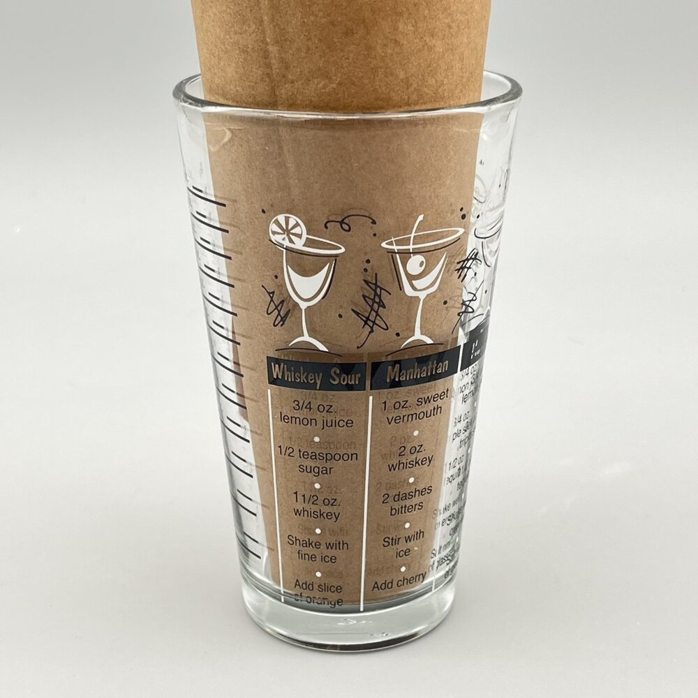 Bartender Mixed Drink Cocktail Recipe Pint Glass Libbey Barware Glass